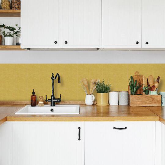 selbstklebende Wandfliesen Wall Tiles Micro Cement Gold (6er Set) image number null